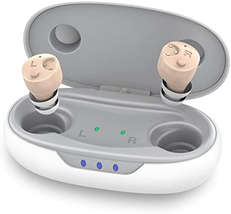 Aimsumy Hearing Aids for Seniors Rechargeable with Noise Cancelling - Nearly Invisible Digital Hearing Aid for Adults