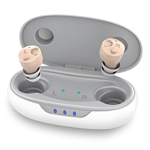 Aimsumy Hearing Aids For Seniors Rechargeable With Noise Cancelling - Nearly Invisible Digital Hearing Aid For Adults #TOP1