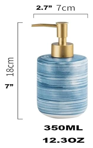 Keramik-Seifenspender-Pumpe – nachfüllbare Lotion-Pumpe für Badezimmer, Küche, Arbeitsplatte, Duschspender – 350 ml Fassungsvermögen