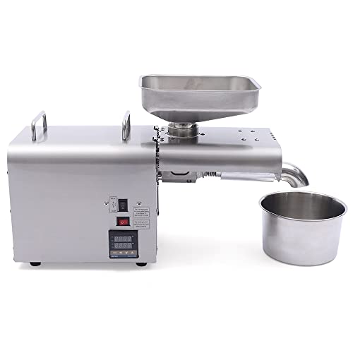 Oil Press Machine Oil Extractor Press Machine, 0.75 kw Kitchen oil press, Suitable for tung seeds, peanuts, soybeans, sunflower seeds, sesame seeds, tea seeds, pepper seeds (19.7