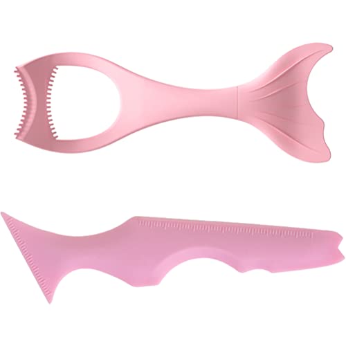 FRCOLOR 2pcs Eyeliner Eyeshadow Stencil Guide Tool Lash Separator False Eyelash Applicator Mascara Guard Mascara Makeup Tool Eyeshadow Makeup Supply Magnetic Template Mold Pad Spoon