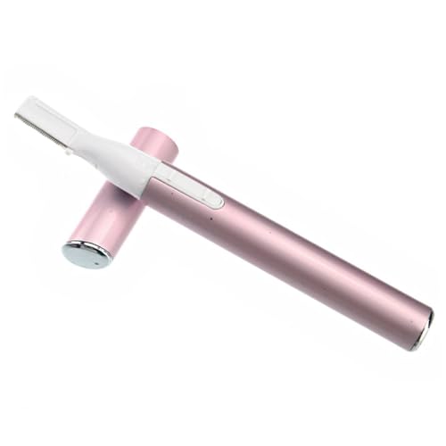 IWOWHERO Pen Shaped Eyebrow Trimmer for Precise Micro Trim Cosmetic Facial Care Rechargeable Compact Design Pink