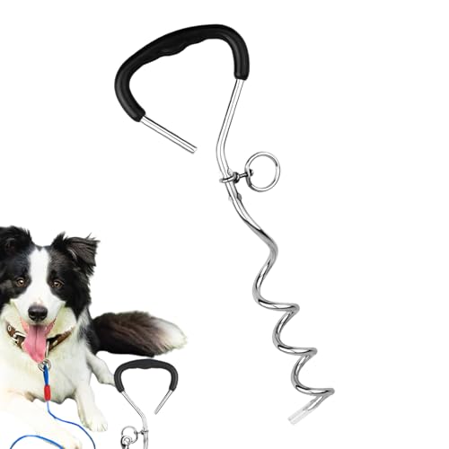 para Perros para el Suelo, estaca de Amarre para Perros, estacas de Amarre para Perros, Suministros para Mascotas a Prueba de torceduras, se Fija al Cable de Amarre y para el Suelo de Camping