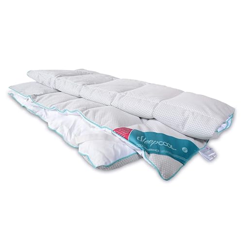 SleepCOOL Temperaturregulierende Matratzenauflage 100x200cm COOL.XPERIENCE - Leichter Kühleffekt, Weniger Schwitzen, Weniger Frieren, Besser Schlafen, Angenehmes Schlafklima