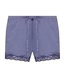 HUNKEMÖLLER Shorts aus Velours mit Spitze - Heron - M