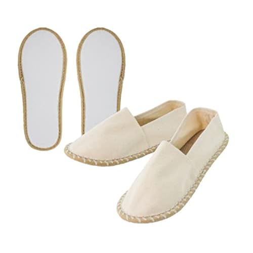 Publiclick Alpargatas 10 pcs Algodón y Yute, Suela Algodon, Alpargatas comodas para hogar, Ideal para Eventos, Suela antiedeslizante (Mujer(36-39))