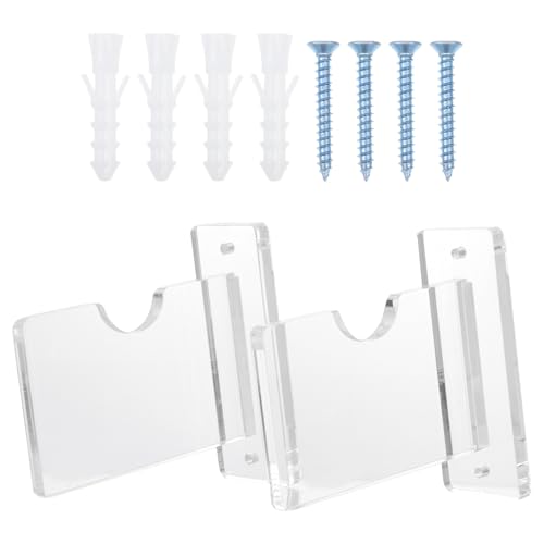 Mipcase Soporte de Pared Transparente para Palos de Hockey Estante Horizontal de Madera Soporte para Colgar Bates Protector Antirayaduras Adecuado para Almacenamiento Deportivo