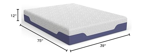 Image of Vibe Supreme Cooling Hybrid Mattress, Innerspring and Gel Memory Foam Mattress, Fiberglass Free, 12-Inch Bed in a Box, Twin