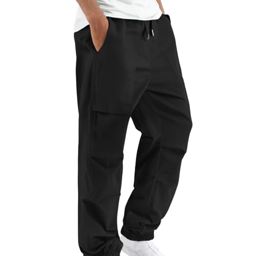 Men's Casual Cargo Pants Lightweight Breathable Loose Fit Outdoor Hiking Travel Work Utility Pants with Multiple
