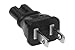 SF Cable, 2 Prong Power Plug Adapter,USA IEC 60320-C7 Receptacle to NEMA 1-15P