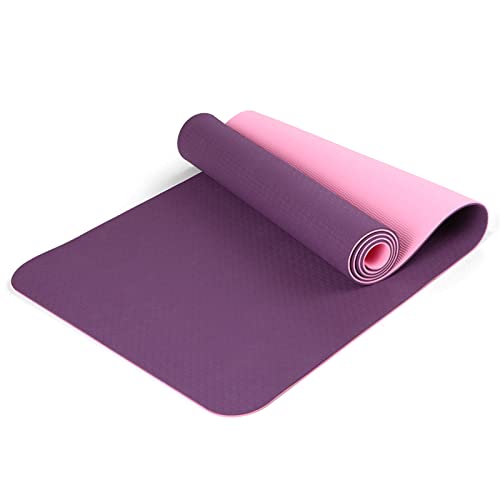 Estera de yoga TPE de 8 mm con marcador de posición y bolsa Eacam