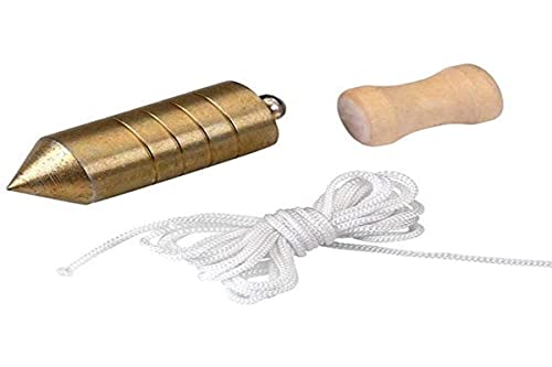 Alyco - Plomada de Acero de Albañil, con Nuez de Madera, 500 gr - 197932