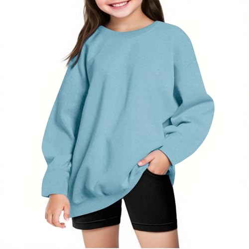 Plus Size Cute Sweatshirts For Girls And Boys Dressy Casual Fall Winter Fleece Sweatshirt Relaxed Casual Long Sleeve