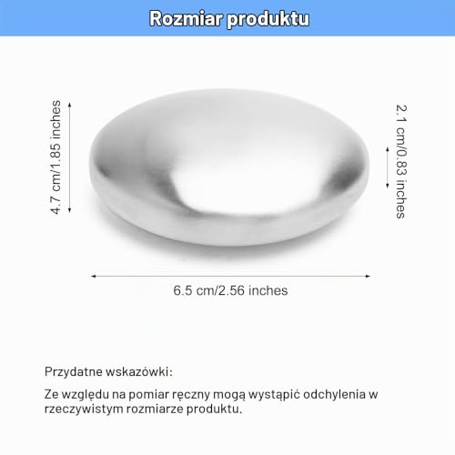 Mydło ze stali nierdzewnej, zestaw 4 sztuk, stal nierdzewna 304, metalowe mydło przeciw zapachom, pomoc kuchenna, neutralizator zapachów do rąk, czosnku, cebuli, ryb, z podstawką odpływową i pudełkiem
