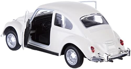Berry President 1967 Classic Beetle Bug Vintage 1/32 Scale Diecast Metal Pull Back Car Model Toy for Gift/Kids (Beige) - 3
