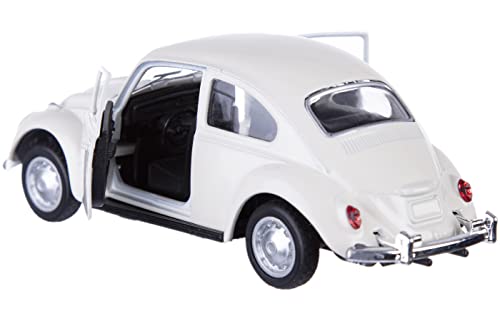 Berry President Classic 1967 Volkswagen Vw Classic Beetle Bug Vintage 1/32 Scale Diecast Metal Pull Back Car Model Toy For Gift/Kids (Beige) #TOP3
