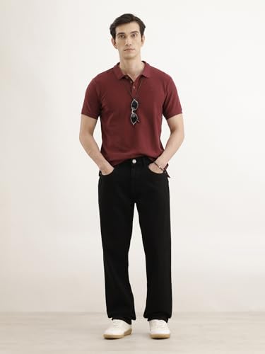 Image of WROGN Men's 100% Cotton Jeans | Solid | Anti Fit