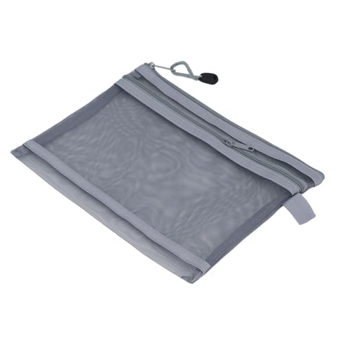 Phefop con Cerniera in Rete A5, Borsa con Cerniera in Nylon Impermeabile per Organizzare Oggetti Essenziali da Viaggio, Forniture per Ufficio e Giochi da Tavolo, Perfetta per la Casa e la Scuola