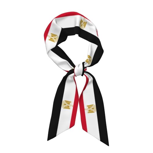 Egyptian Flag Cute Silk Scarf Lightweight Sunscreen Spring And Fall Gift Silk Scarfs Small Scarfs For Women