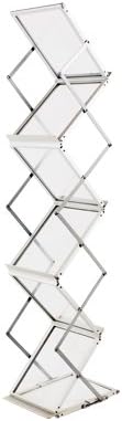 Sign Talk Zigzag Pocket Magazine Brochure Literature Catalog Holder Rack Stand Trade show Display(6 Pockets) (With Canvas Case)