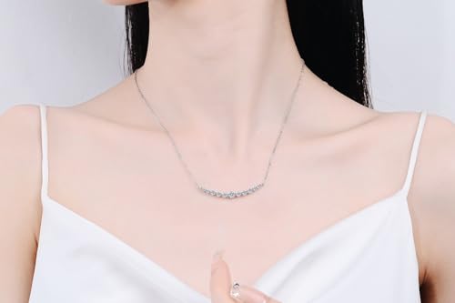 Image of Shining Diva Fashion Valentine Gift For Girlfriend Stylish Silver Plated Crystal Chain Pendant Necklace for Women and Girls