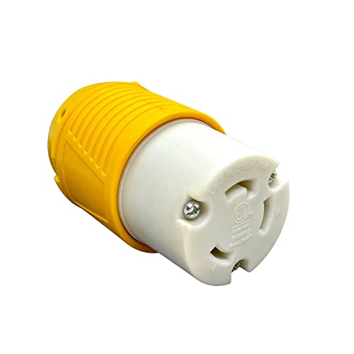 Sintron NEMA L6-30R 30 Amp Twist Lock Plug, 250 Volt 2 Pole 3 Wire, ETL Listed, Female Plug Locking Connector for Welder Generator Transfer Switches,Power Tool, Industrial Grade, Grounding 7500 Watts