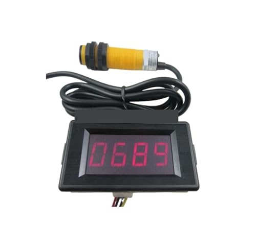 Compteur LED rouge 12V à 4 chiffres avec switch capteur infrarouge