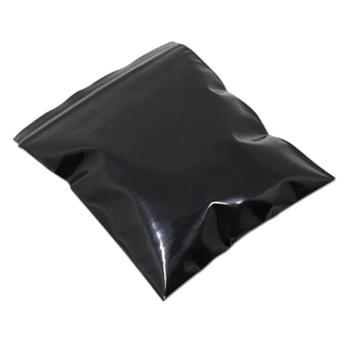 PABCK Black Poly Plastic Packaging Bags Resealable Bag 2.36x3.1 inch 100Pcs