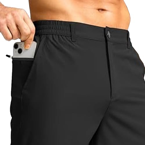 Shorts casuales de vestir para hombre, verano, rápido secado miniatura 6