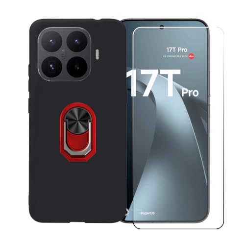 CongJiaLingXi �P�[�X �K�p �� Xiaomi 17T Pro (6.83") �����O�T�|�[�g+ �����K���X�X�N���[���v���e�N�^�[�A�_��ȃV���R�[���V�F���o���p�[TPU�ی�J�o�[�������,��