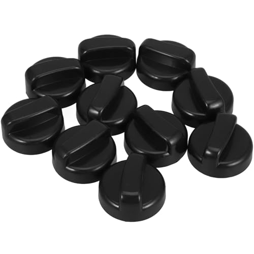 Gadpiparty Perillas Estufa de Gas para Calentador Exterior 8 MM Casquillo de Instalación 10 Piezas Negras de Repuesto para Calentadores de Patio Encendido Electrónico