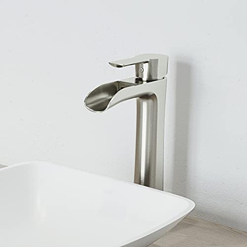 VIGO Niko 11'' H Single Handle Single-Hole Bathroom Vessel Faucet in Brushed Nickel-VG03024BN thumbnail 2