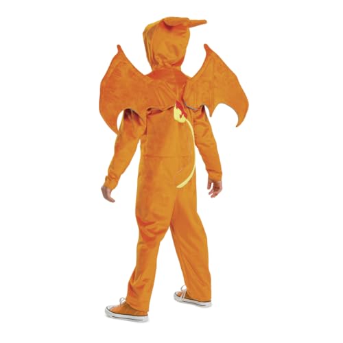Disguise Pokémon Charizard Jumpsuit Fancy Dress for Kids Officially Licensed, Includes Detachable Wings and Dimensional Hood - Image 3