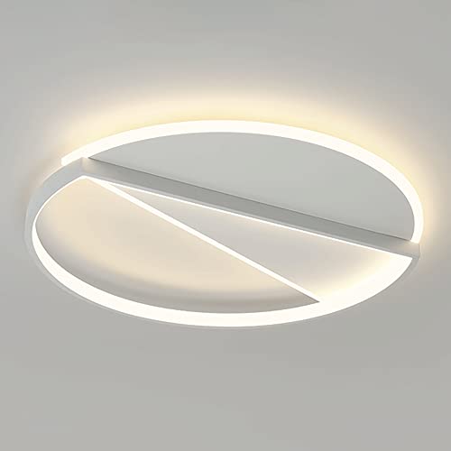Plafonnier rond en métal avec kit d'installation structure robuste design épuré LED - 2