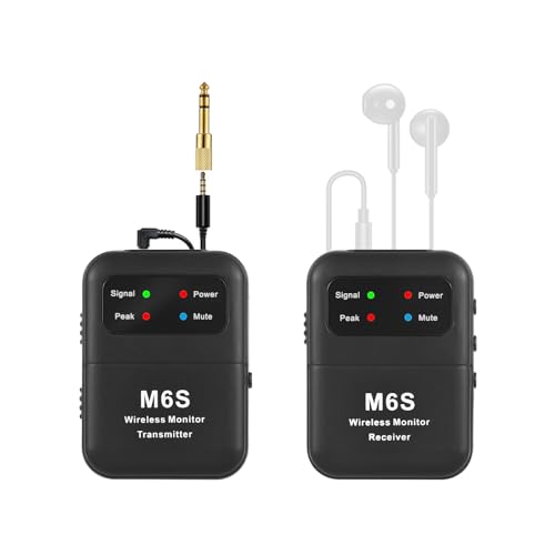 Sistema de Transmisión de Monitor Inalámbrico 2.4GHz Auricular Transmisor y Receptor Recargable con Cambio Mono/Estéreo Calidad de Sonido Digital sin Pérdida Baja Latencia miniatura 1