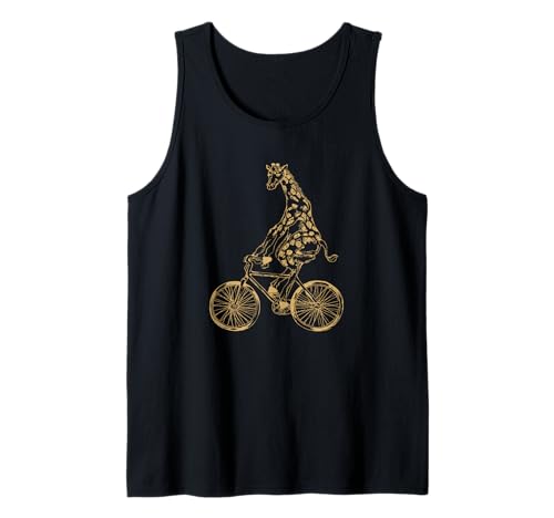 Girafe Vélo Drôle Motard Animal Vélo Cool Vélo Débardeur