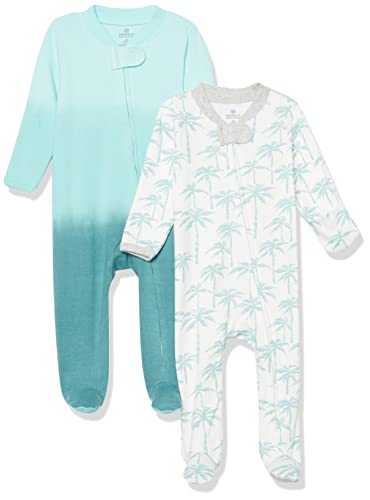 Image of HonestBaby Baby 2-Pack Organic Cotton Footed Pajama Sleep & Play