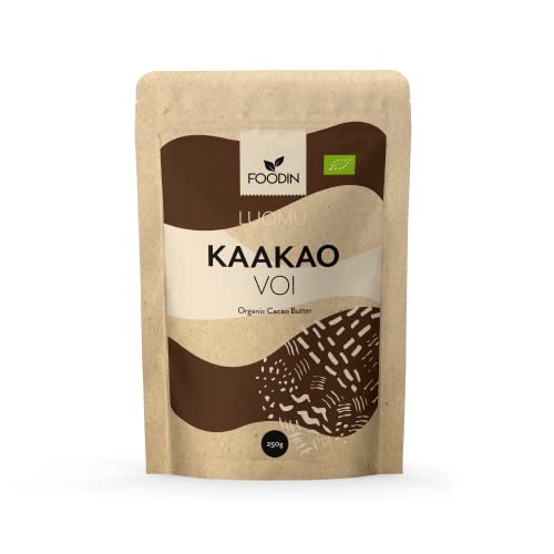 FOODIN Kakaobutter 750g, Bio-Kakaobutter für Kosmetik, süß duftend für Hautpflege, Backen & Kochen, ideal für Rezeptbedürfnisse