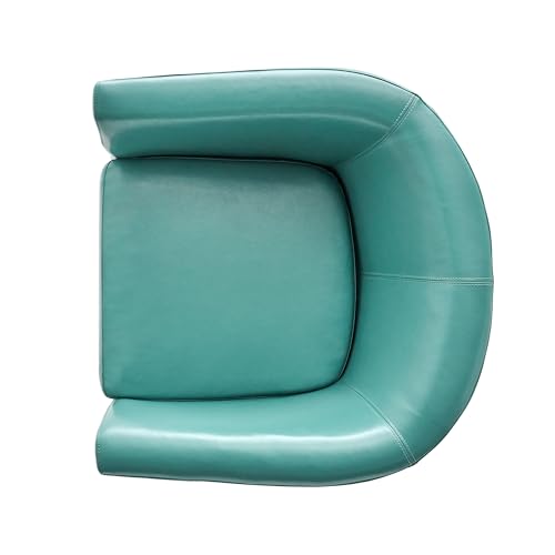 Sillón giratorio tapizado marrón oscuro miniatura 5