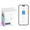 meross Matter Interrupteur Connecté Volet Roulant, Interrupteur Volet Roulant WiFi - Bouton Domotique Compatible avec Apple HomeKit, Alexa, Google Home et Home Assistant, Contrôle de Pourcentage, 4pcs
