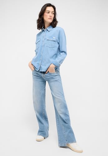 MUSTANG Damen Style Medley Wide Leg Jeans, Blau, 26W / 34L EU Blau – Ansicht 3