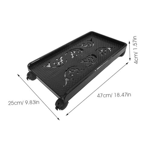 Soporte móvil para CPU con ruedas bloqueables y diseño resistente de plástico y hierro, color negro miniatura 2