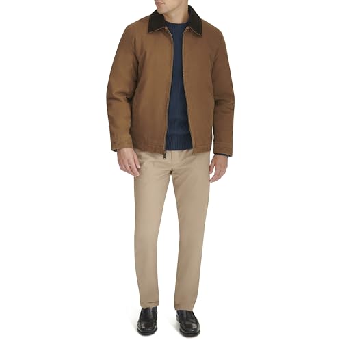DOCKERS Mens Cotton Workwear Jacket With Corduroy Collar2