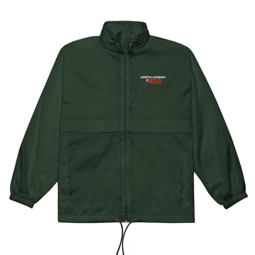 Coupe-vent de football North London Is Red veste imperméable légère unisexe