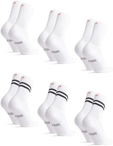 DANISH ENDURANCE Bio-Baumwolle Tennissocken, Herren & Damen, 3 & 6 Paar | Bio-Baumwolle Alltags Socken, Atmungsaktiv & Gepolstert, für Sport & Alltag, Sneaker Socken, Unisex