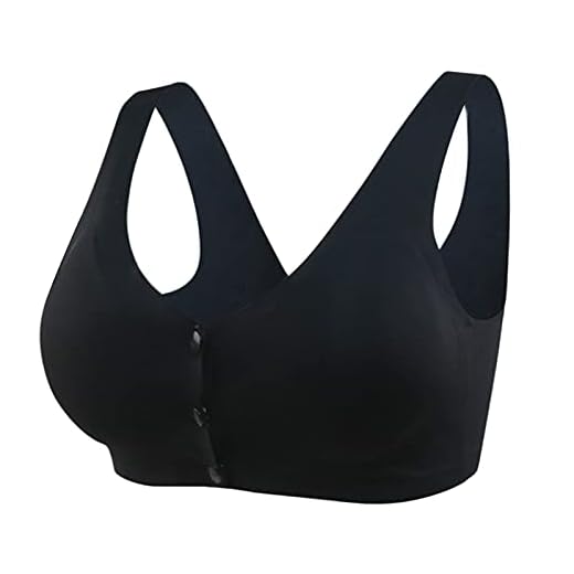 Dam sport-bh stora storlekar främre knäppning bh helskal bustier push up andningsbara underkläder bralettes daglig väst bh sport knapp bh extra elastisk mesh sport bh stora bröst utan bygel, svart, 3XL