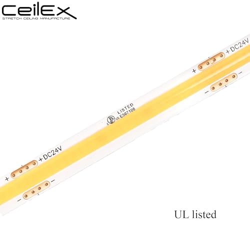 Tira LED COB 3000K Blanco Cálido 24V 10W/m 480 LEDs/m miniatura 3