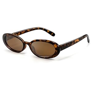 Sunglasses Womens Retro Oval Sunglasses for Women Men Fashion Small Oval Sun Glasses 90s Vintage Driving Shades