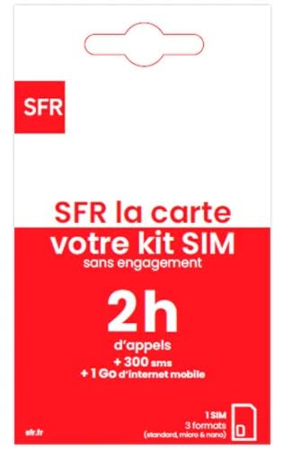 Nouveau SFR la Carte 2h appels + 300 SMS +1Go