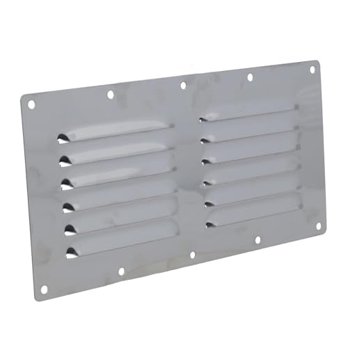 AB Tools Stainless Steel Louvre Vent Air Ventilator Grill 232mm x 116mm Marine Grade DK10